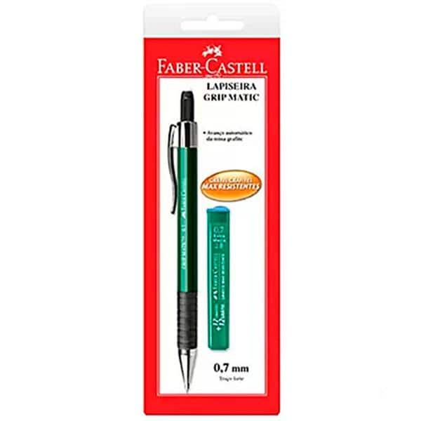 Lapiseira Grip Matic Cores Sortidas 0.7mm + 1 Tubo de Grafite Faber-Castell - BT 1 UN