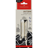 Marcador Multisuperfície MultiMark, Ponta dupla 1,0mm e 3,0mm, Preto e Branco, Faber-Castell - BT 2 UN